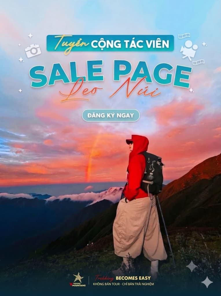 Tuyển cộng tác viên Sale Page Leo Núi VMountains